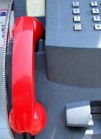 Roter Telefonhörer